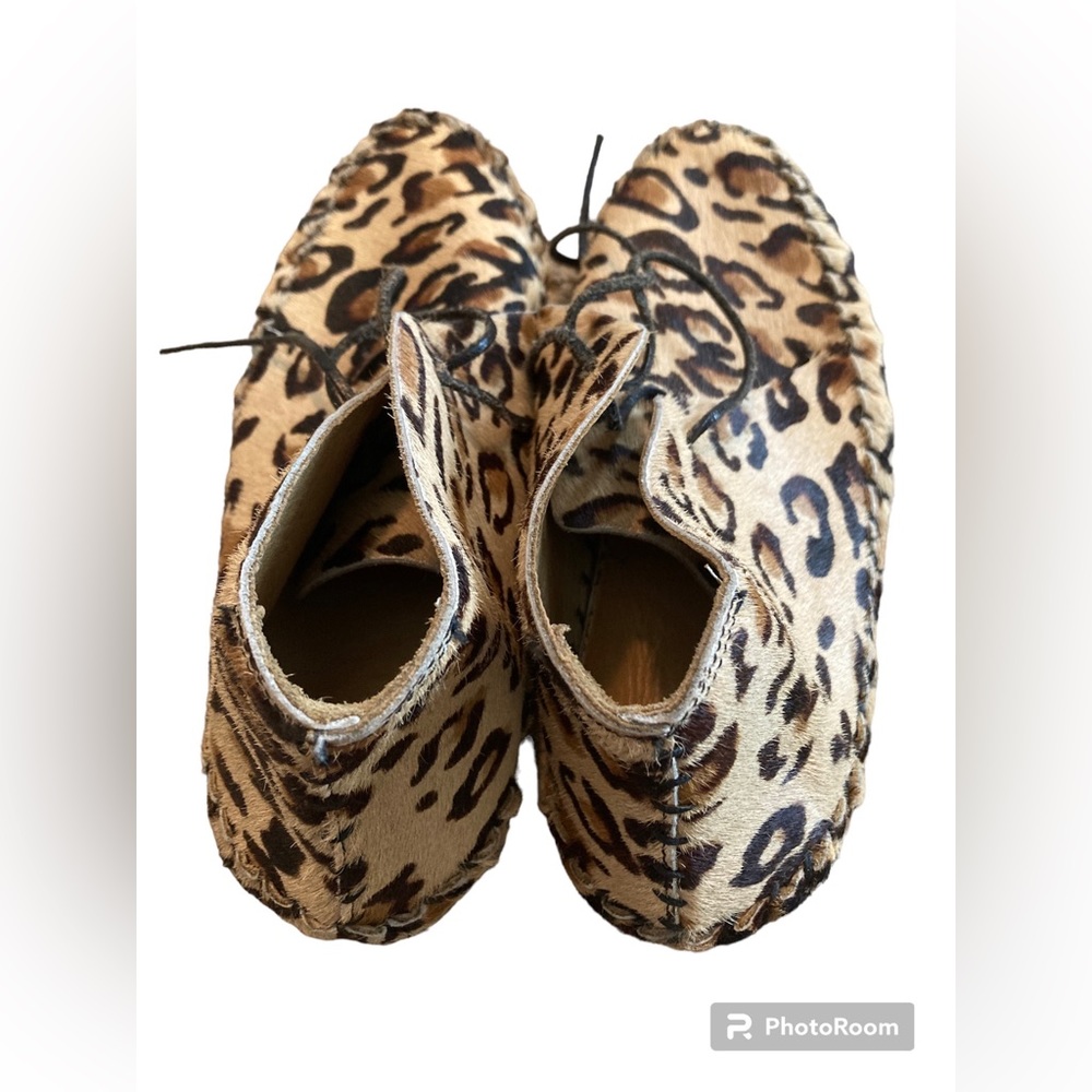 Acne Leopard Print Calf Hair Booties. Size 36/US 6. - Picture 6 of 6